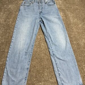 Denim forum Light Wash Straight Leg Jeans